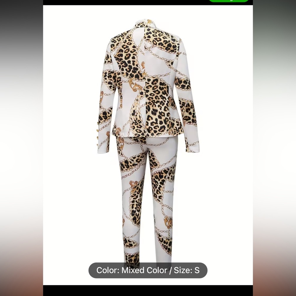 Leopard Print Women's Jumpsuit - Picture 2 of 15